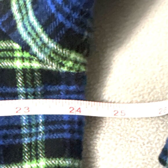 Vermont Flannel Co Large Blue Green Plaid Flannel Button Up Shirt - Picture 6 of 6